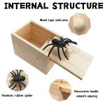 Prank Spider Scare Box – Wooden Hidden Trick Box for Fun Office