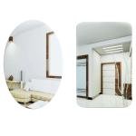 3D Acrylic Self-Adhesive Mirror Wall Sticker – Oval & Square Home Decor