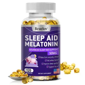 Bcuelov Sleep Aid Melatonin Capsules