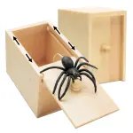 Prank Spider Scare Box – Wooden Hidden Trick Box for Fun Office