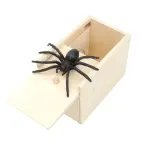 Prank Spider Scare Box – Wooden Hidden Trick Box for Fun Office