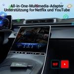 Play2Video Wireless CarPlay/Android Auto Adapter with Built-in YouTube & Netflix