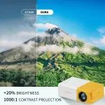 Mini Projetor LED YG300 – Portátil, Compatível com HDMI, USB