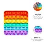 Push Bubble Fidget Toy – Rainbow Square Stress Relief Sensory