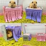 Hide House Bed Tassel Curtain – Soft, Washable Accessory for Guinea Pig Cages