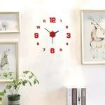 Frameless 3D LED Wall Clock – Silent Art Decor for Bedroom, Kitchen