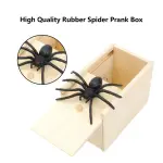 Prank Spider Scare Box – Wooden Hidden Trick Box for Fun Office