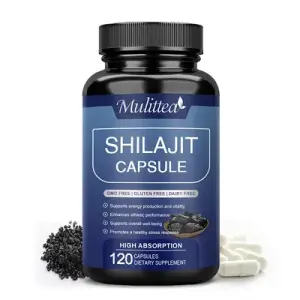 Mulittea Natural shilajit Capsules with GMO, Gluten Free, Dairy Free