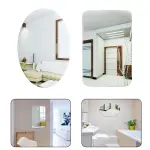 3D Acrylic Self-Adhesive Mirror Wall Sticker – Oval & Square Home Decor