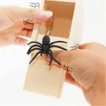 Prank Spider Scare Box – Wooden Hidden Trick Box for Fun Office