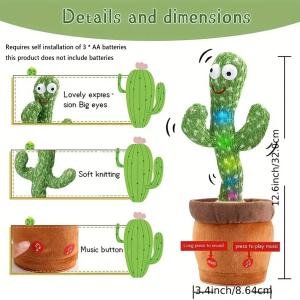 Dancing & Talking Cactus Toy – Singing, Mimicking, and Recording