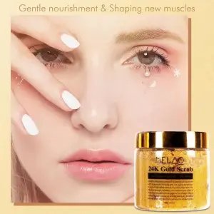 24K Gold Body Scrub – Exfoliation, Moisturizing, Pore Cleansing